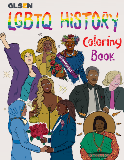 LGBTQ History Coloring Book cover page.