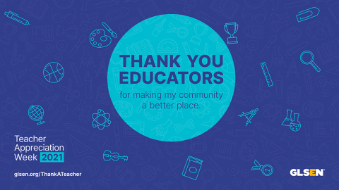 Text says Thank you Educators for making our community a better place