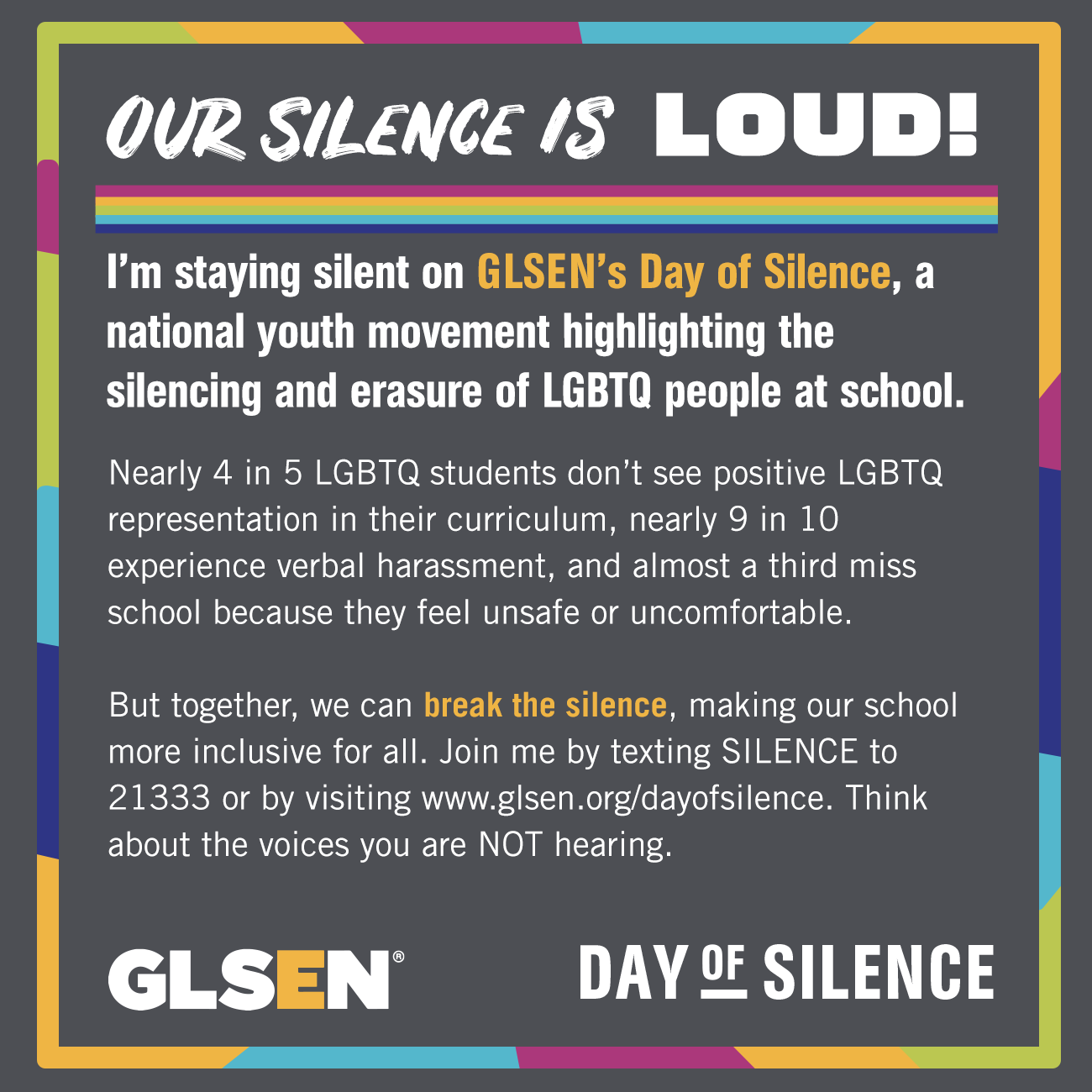 Day of Silence Social Media Graphic