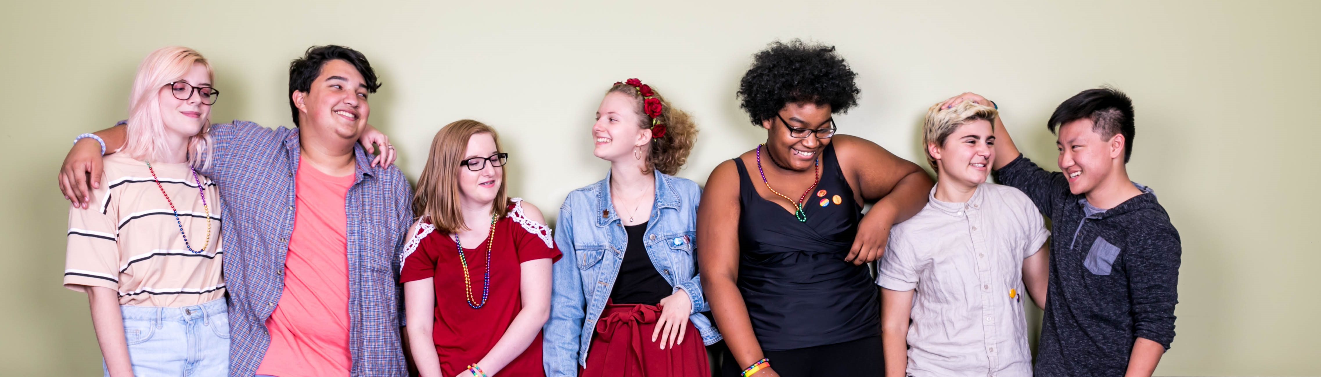 Photo of LGBTQ youth in a group