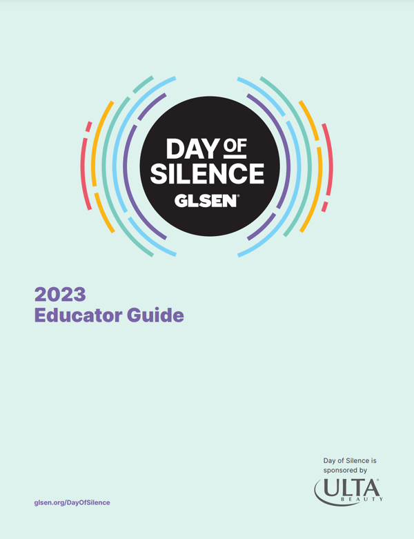 Day of Silence 2023 Educator Guide Cover