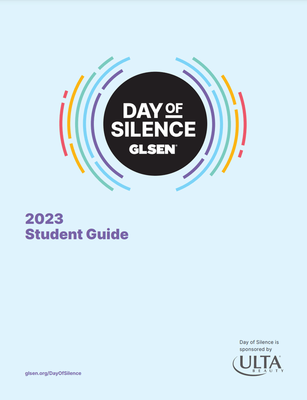 Day of Silence 2023 Student Guide Cover