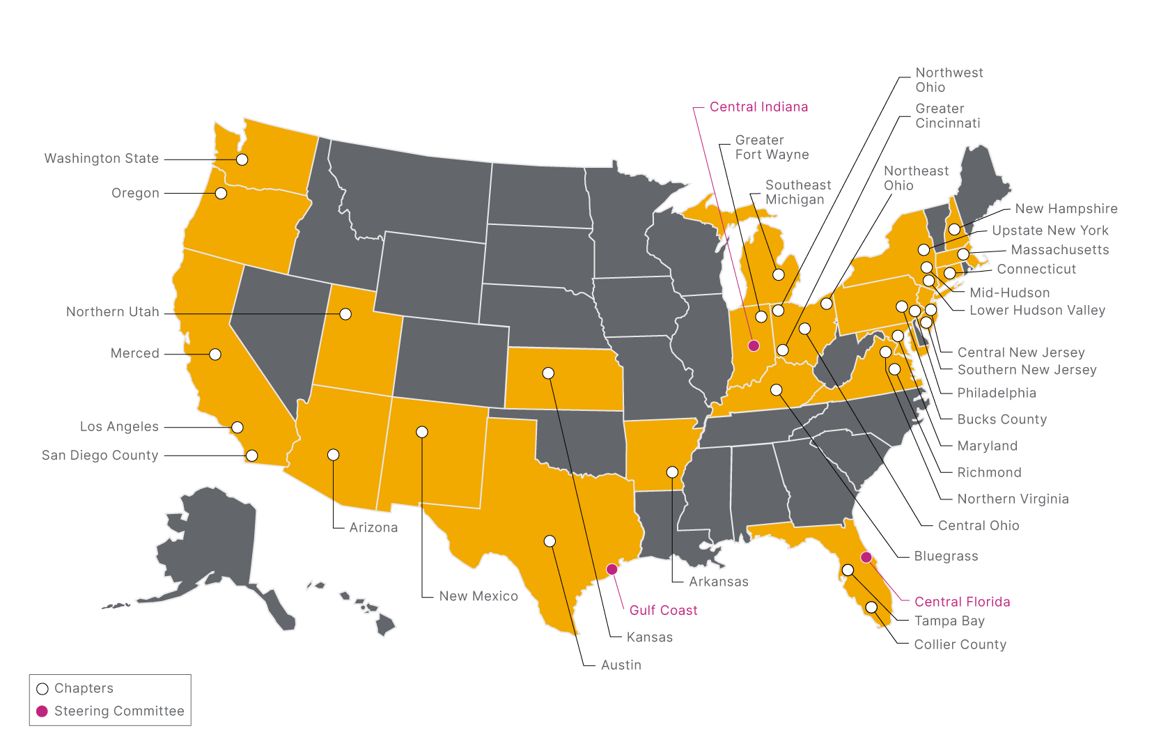 GLSEN Chapters Map