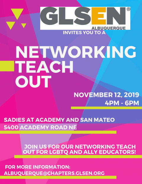 GLSEN Albuquerque Teach Out Flyer