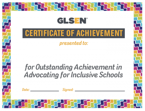 GLSEN Graduation Certificate
