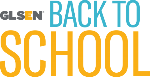 Text says Back to School in teal and gold with the GLSEN logo to the left.