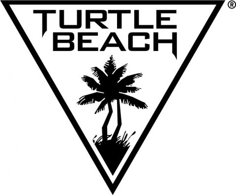 Turtle beach logo triangle and palm tree in black