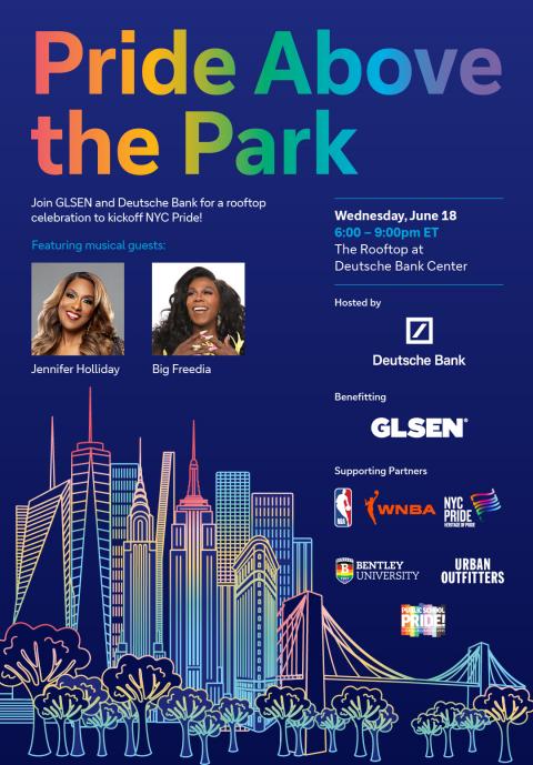 Pride Above the Park 2025 banner