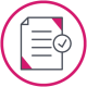 GLSEN's Day of Silence register logo. A piece of paper with a checkmark.