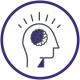 GLSEN's learn icon. A drawing of a person with their brain thinking. 